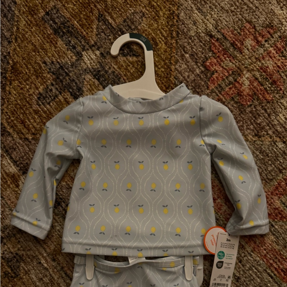 Carter's Blue and Yellow Kids Swim One Piece